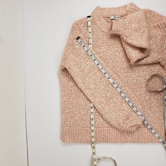 Madewell XXS Pale Apricot Sweater Women Top Cotton Alpaca Pink Peach Fall NWT - Picture 12 of 16